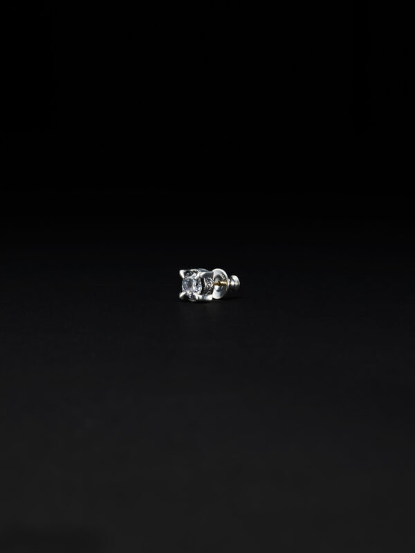 Engraved Cut Stone Earring