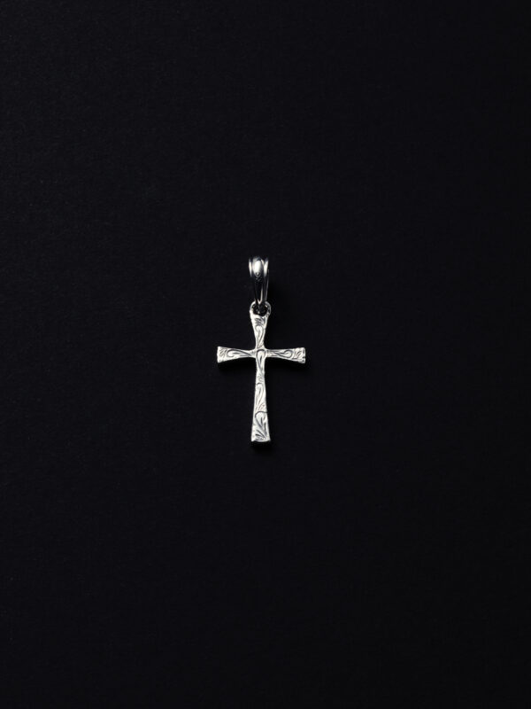 Engraved Tiny Cross Pendant