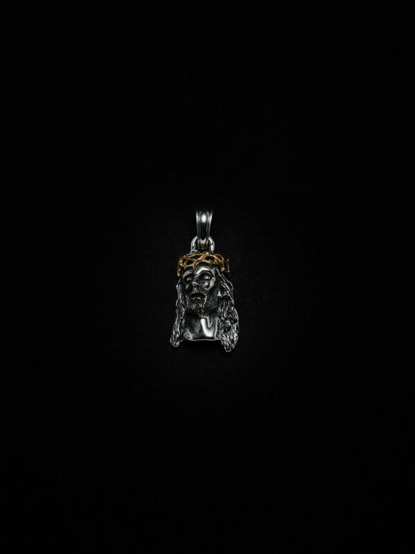 Solid Back Jesus Large Pendant