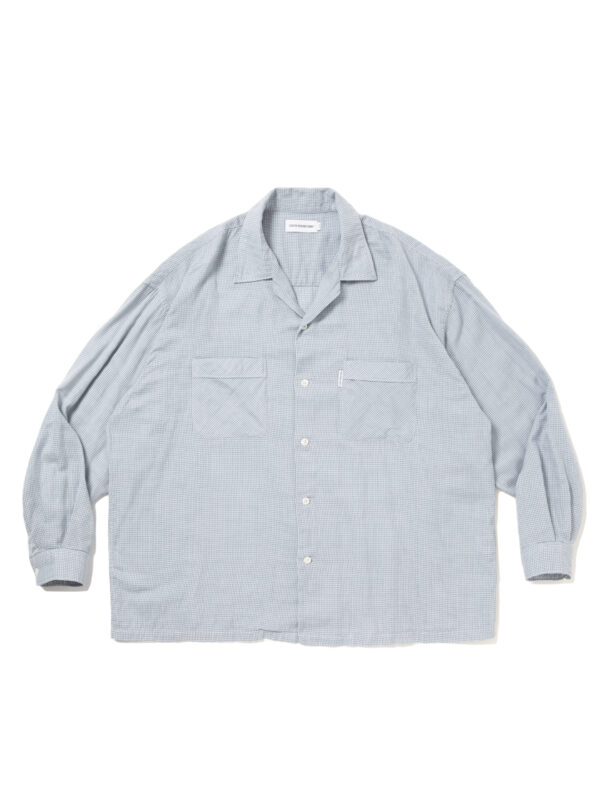 Double Gauze Check Open Collar L/S Shirts