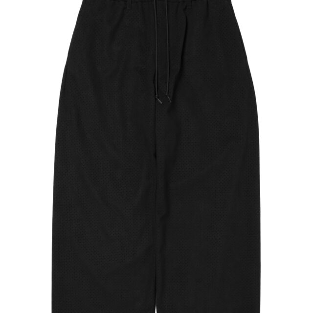 Punching Faux Suede Side Seamless Easy Trousers