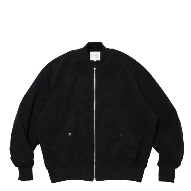Punching Faux Suede Bomber Jacket